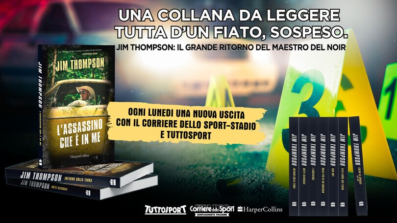 Il grande ritorno del maestro del noir: Jim Thompson è in edicola con il Corriere dello Sport-Stadio e Tuttosport