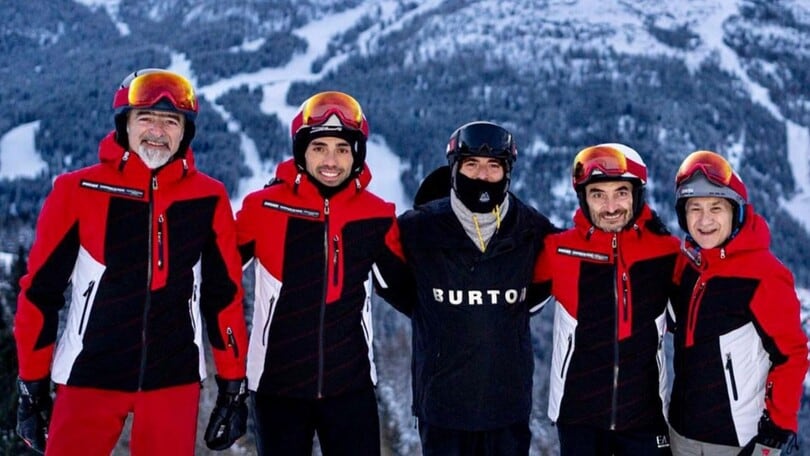 Una giornata sugli sci con Pecco Bagnaia