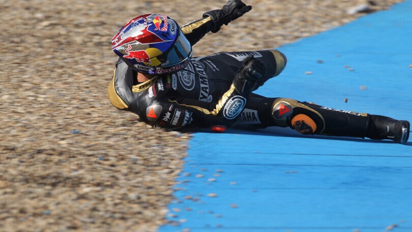 SBK, test Jerez: le foto della caduta di Razgatlioglu