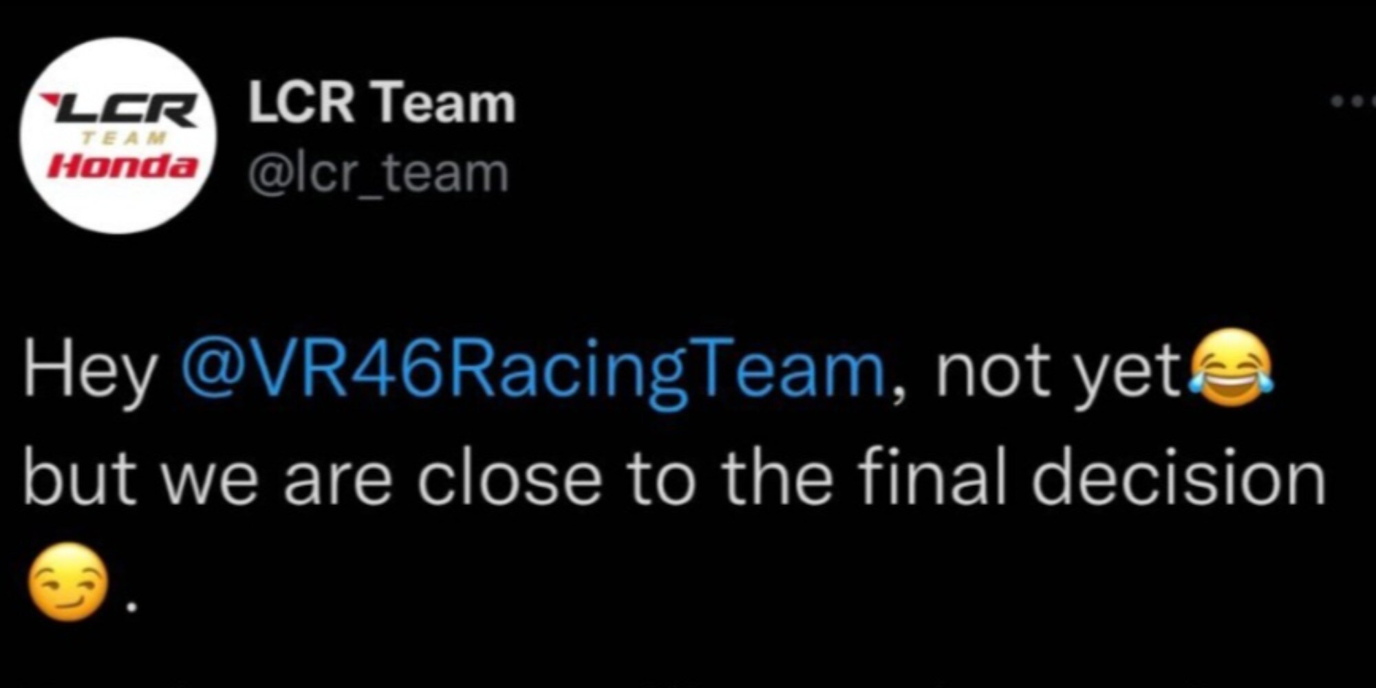 MotoGP, "rivalità" sui social tra LCR e Mooney VR46