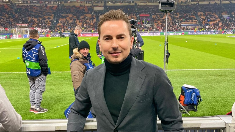 Jorge Lorenzo a San Siro per Milan-Tottenham