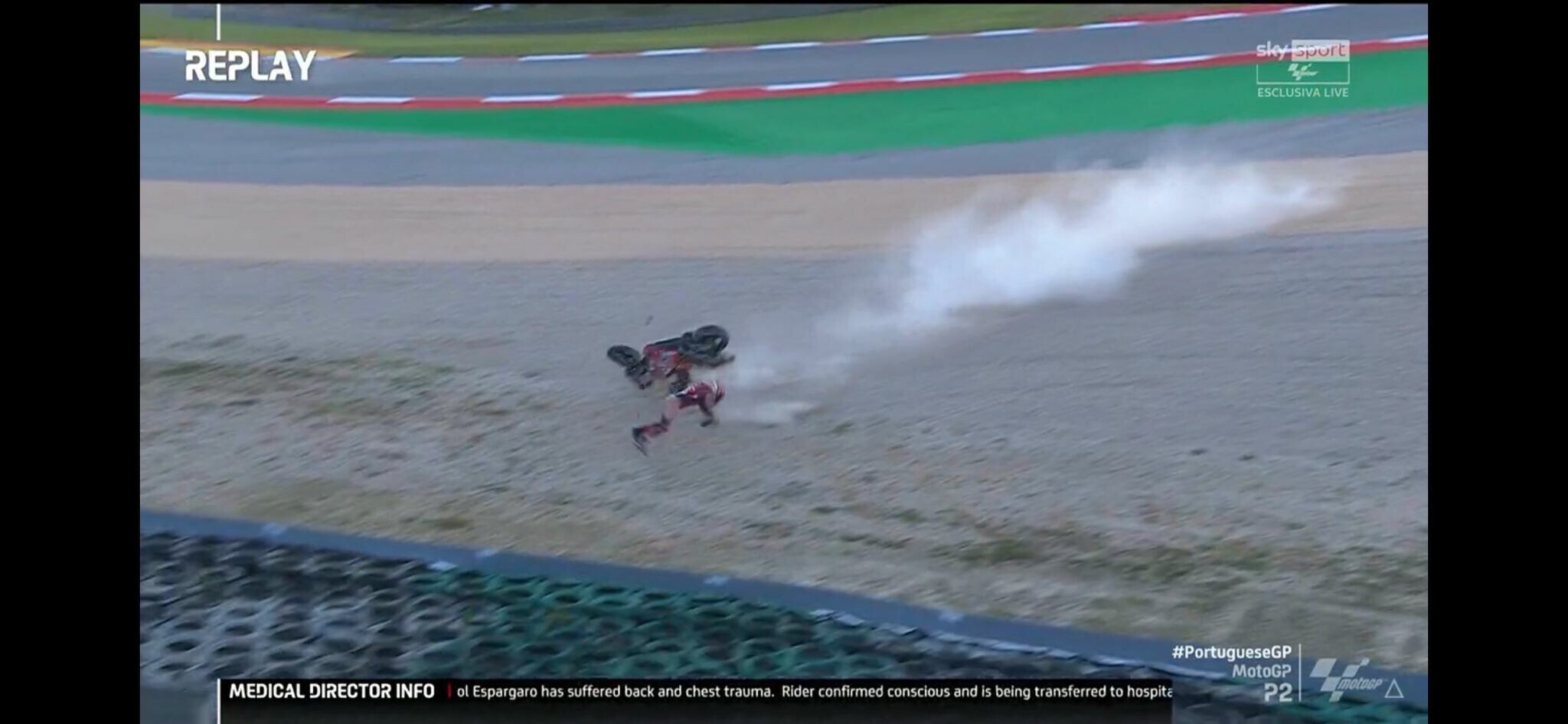 MotoGP Portimao: ecco il violento Highside di Pol Espargarò