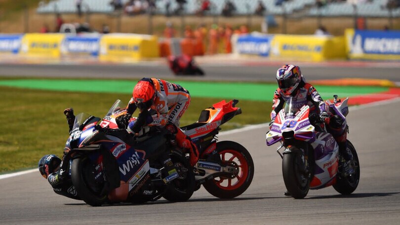 MotoGP Portimao: terribile incidente tra Marc Marquez e Miguel Oliveira