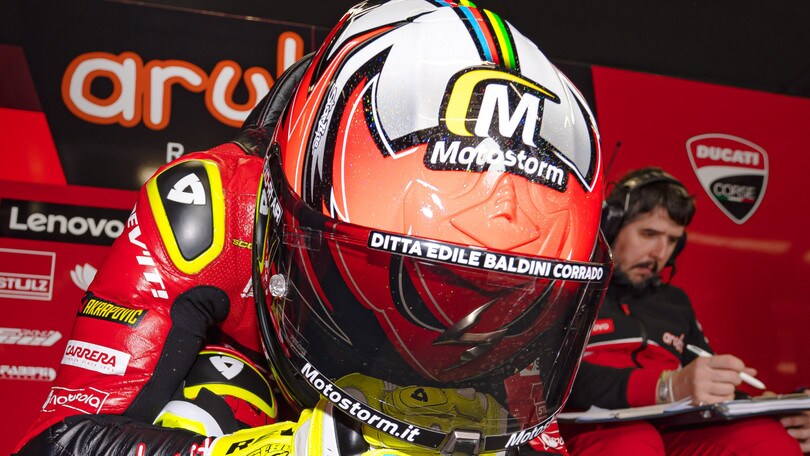 SBK, Test Barcellona: Bautista felice nonostante la caduta