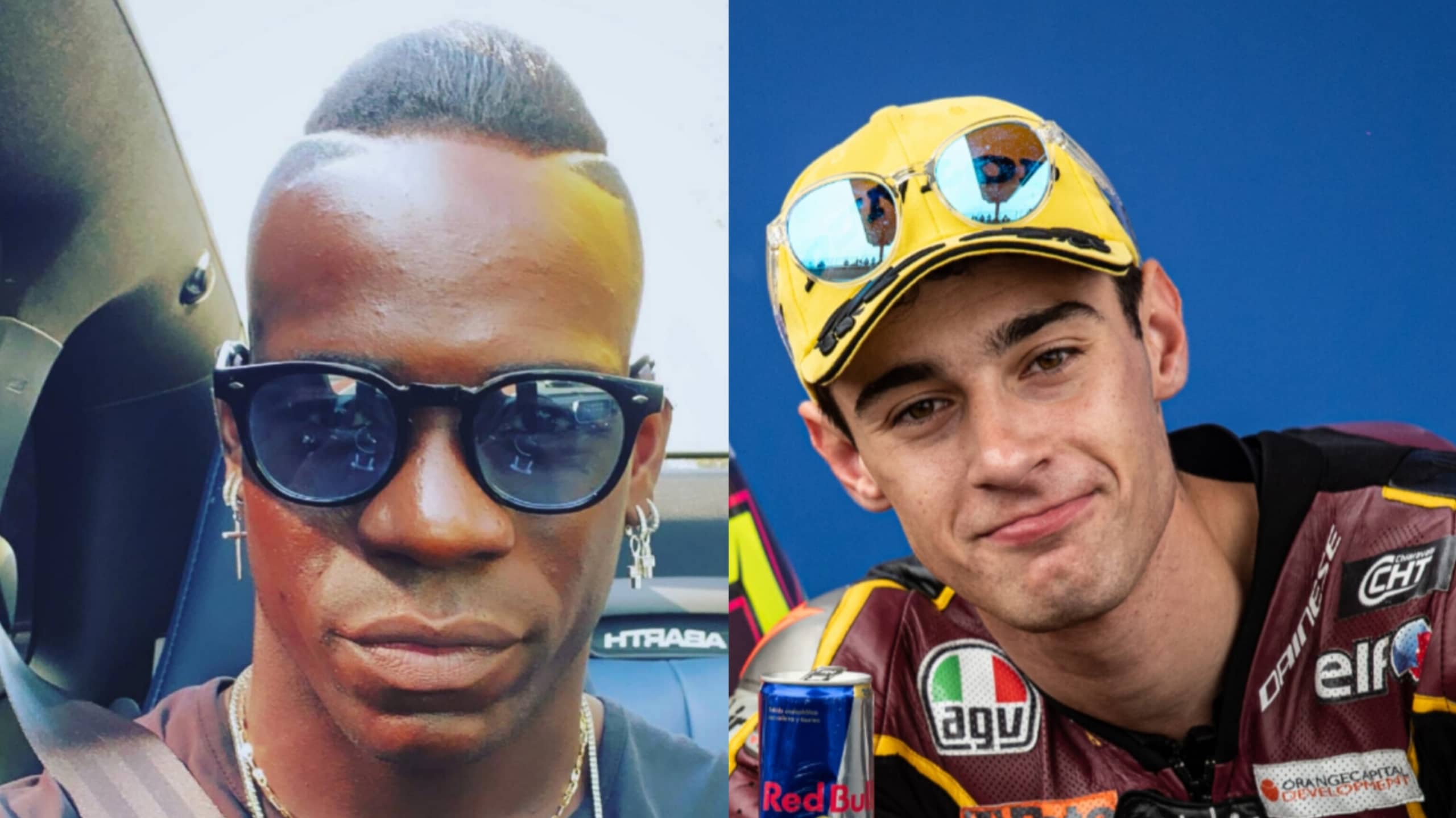 Mario Balotelli e Tony Arbolino si preparano alla sfida in moto