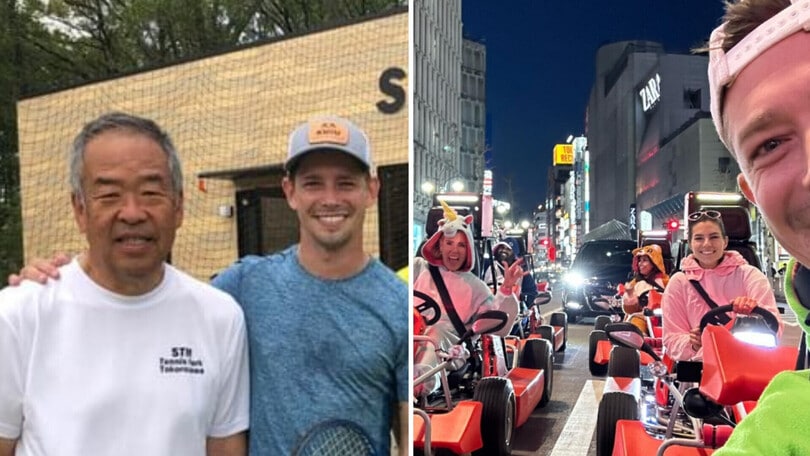 Casey Stoner corre in go kart tra le strade del Giappone