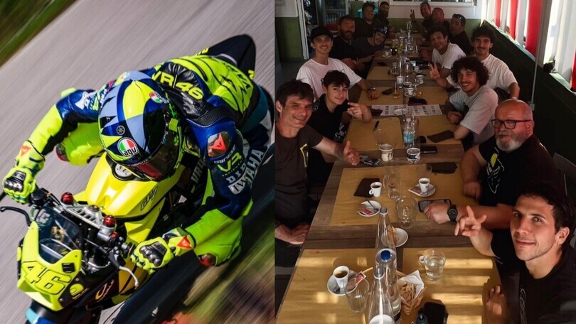 Valentino Rossi e la VR46: allenamento tra moto e... tagliatelle!