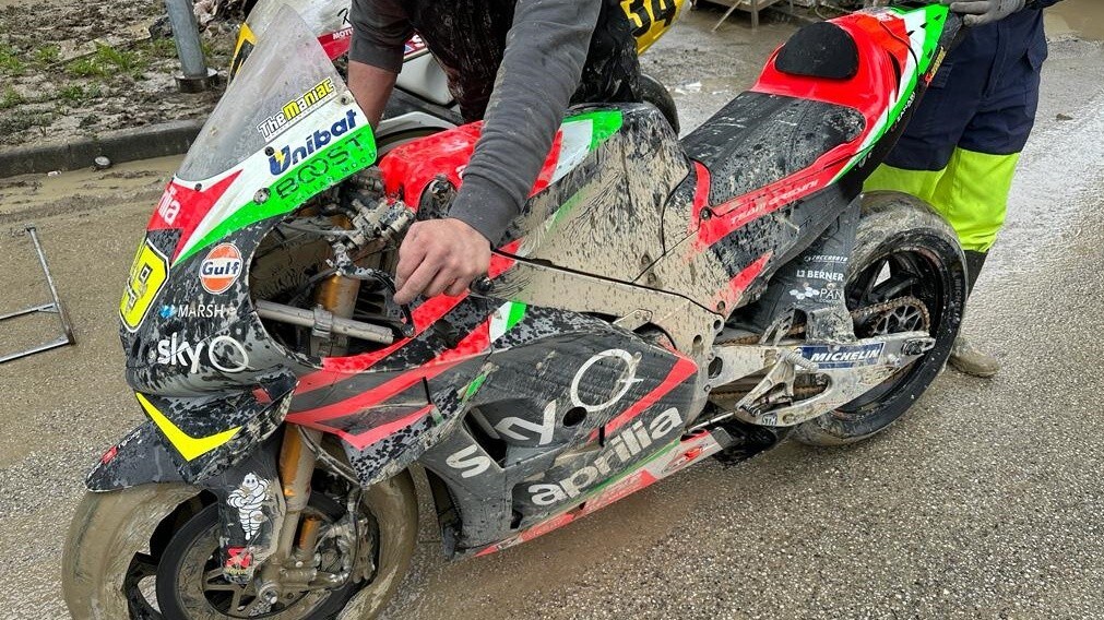 Aprilia ex Iannone "miracolata": salva dall'alluvione e funzionante