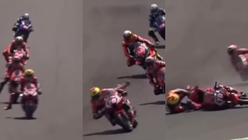 Luca Vitali, che spavento: il semimanubrio si spezza in staccata