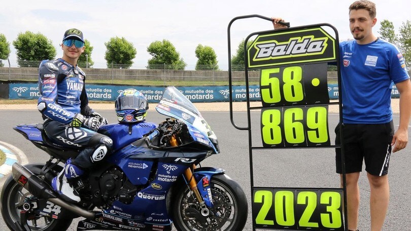 SBK: Lorenzo Baldassarri, giro da record sul circuito di Carole