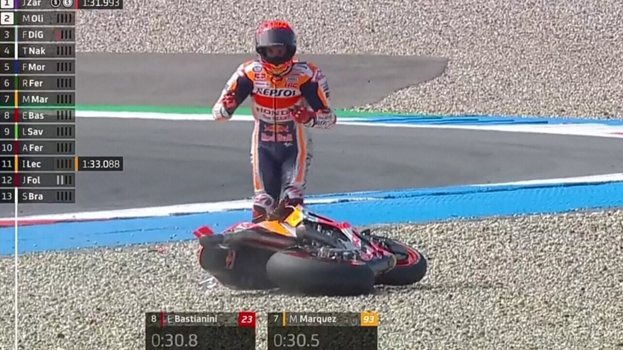 MotoGP Olanda: Marc Marquez tampona Enea Bastianini