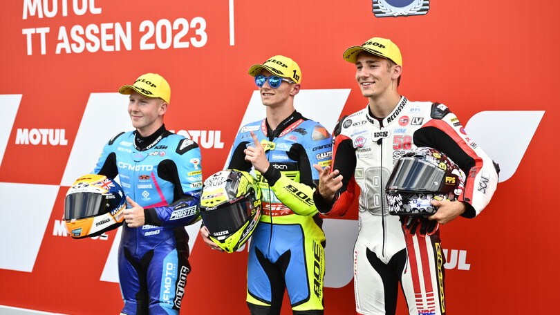 Moto3: a Assen la prima pole position record di Muñoz. Ottimo Rossi terzo