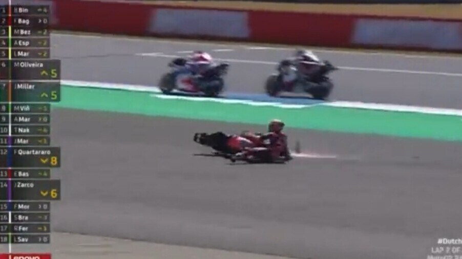 MotoGP Olanda: Jack Miller furioso, moto distrutta