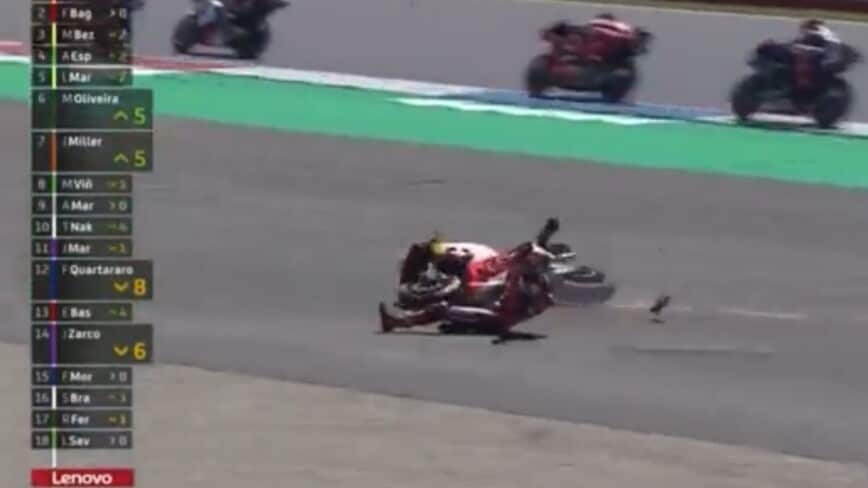 MotoGP Olanda: Jack Miller furioso, moto distrutta
