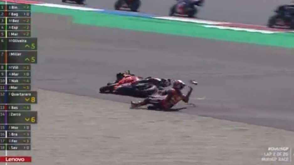 MotoGP Olanda: Jack Miller furioso, moto distrutta