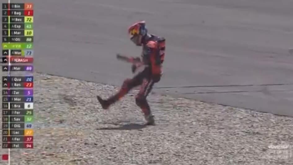 MotoGP Olanda: Jack Miller furioso, moto distrutta
