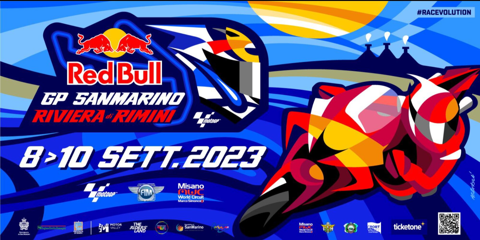 MotoGP, Misano: ecco il poster 2023 firmato da Aldo Drudi