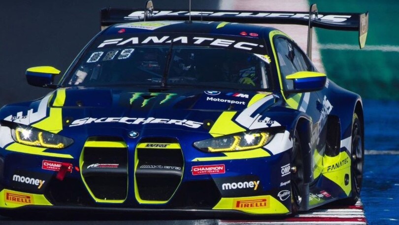 GT, Valentino Rossi, che rimonta a Misano: da 23° a 8° in Gara 1