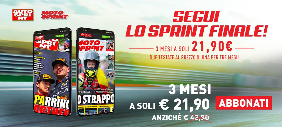 Motosprint e Autosprint: sconto del 50% sull'Abbonamento Trimestrale