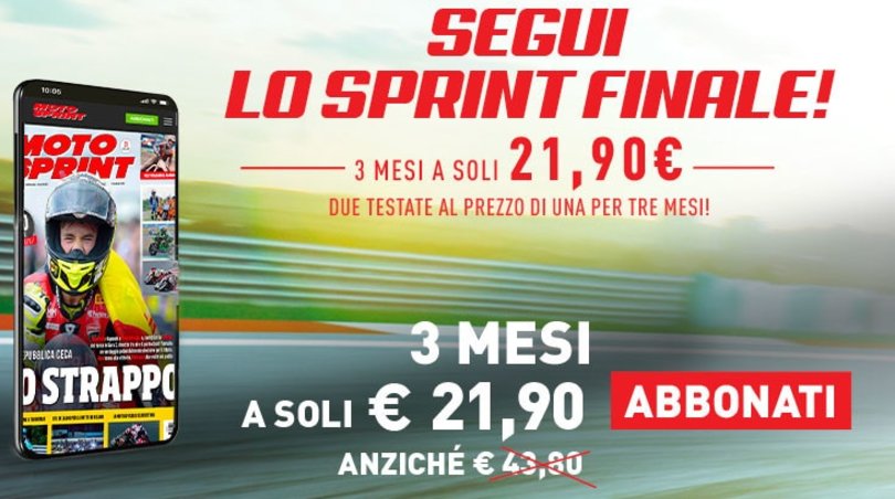 Motosprint e Autosprint: sconto del 50% sull'Abbonamento Trimestrale