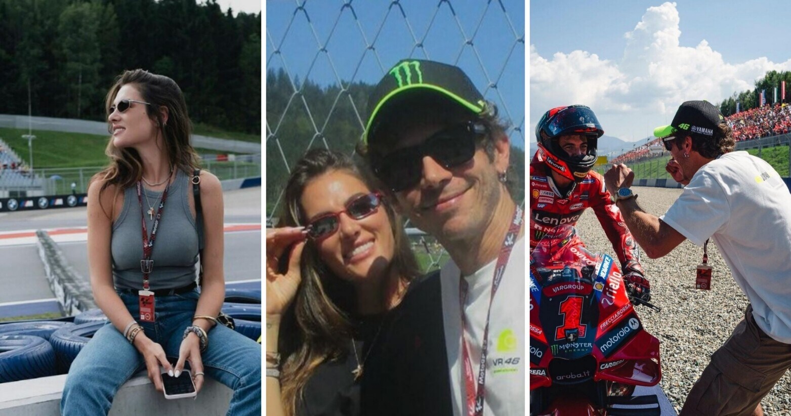 Valentino Rossi e Francesca Sofia Novello, un weekend a tutto gas
