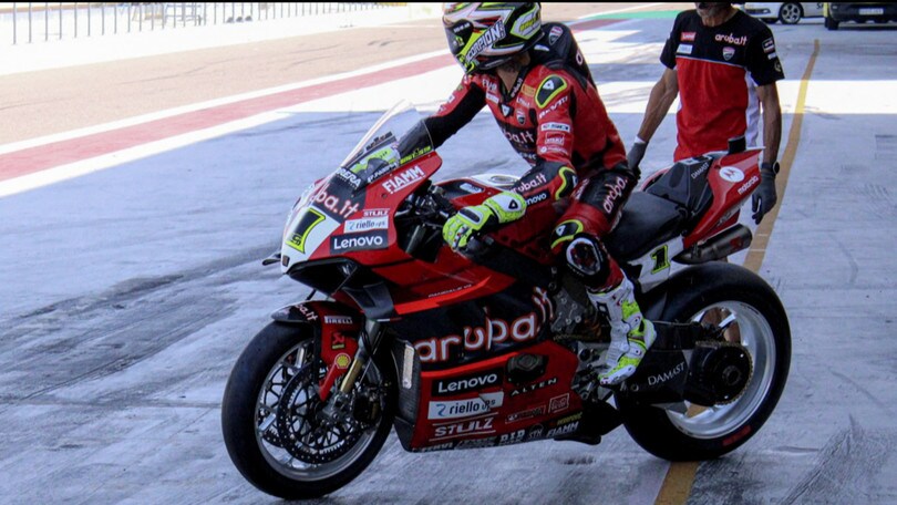 SBK, Test Aragon: sulla Panigale una forcella derivata dalla MotoGP