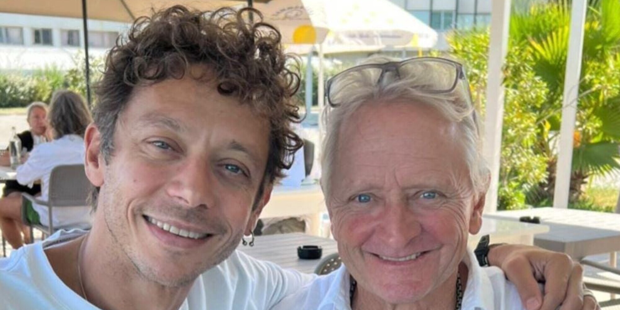 Valentino Rossi e Kevin Schwantz, incontro tra leggende a Misano