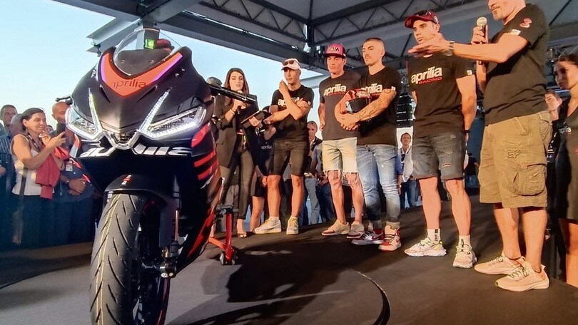 Aprilia RS 457: presentata a Misano con Vinales e Espargarò