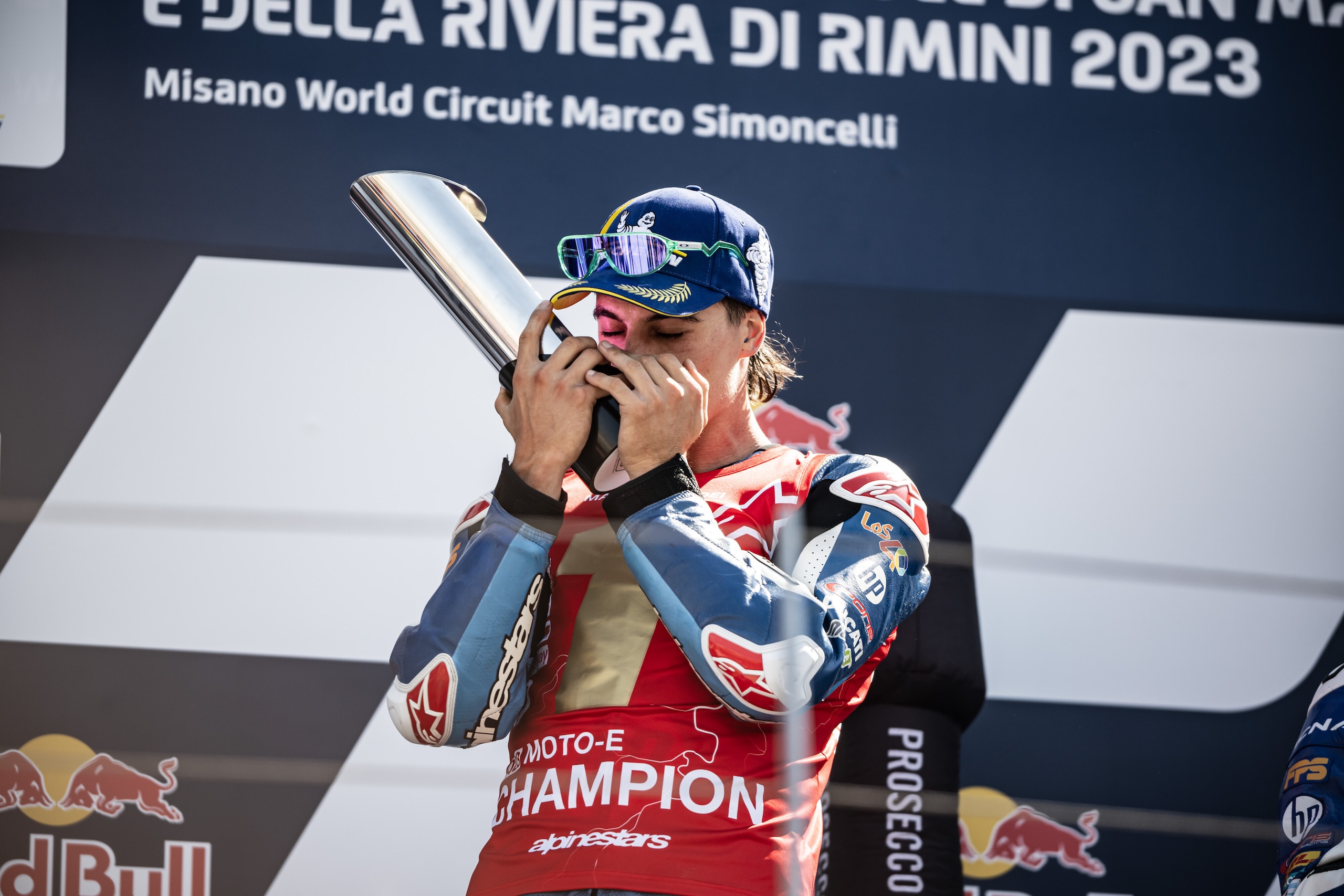 MotoE: Mattia Casadei, le foto della festa iridata a Misano