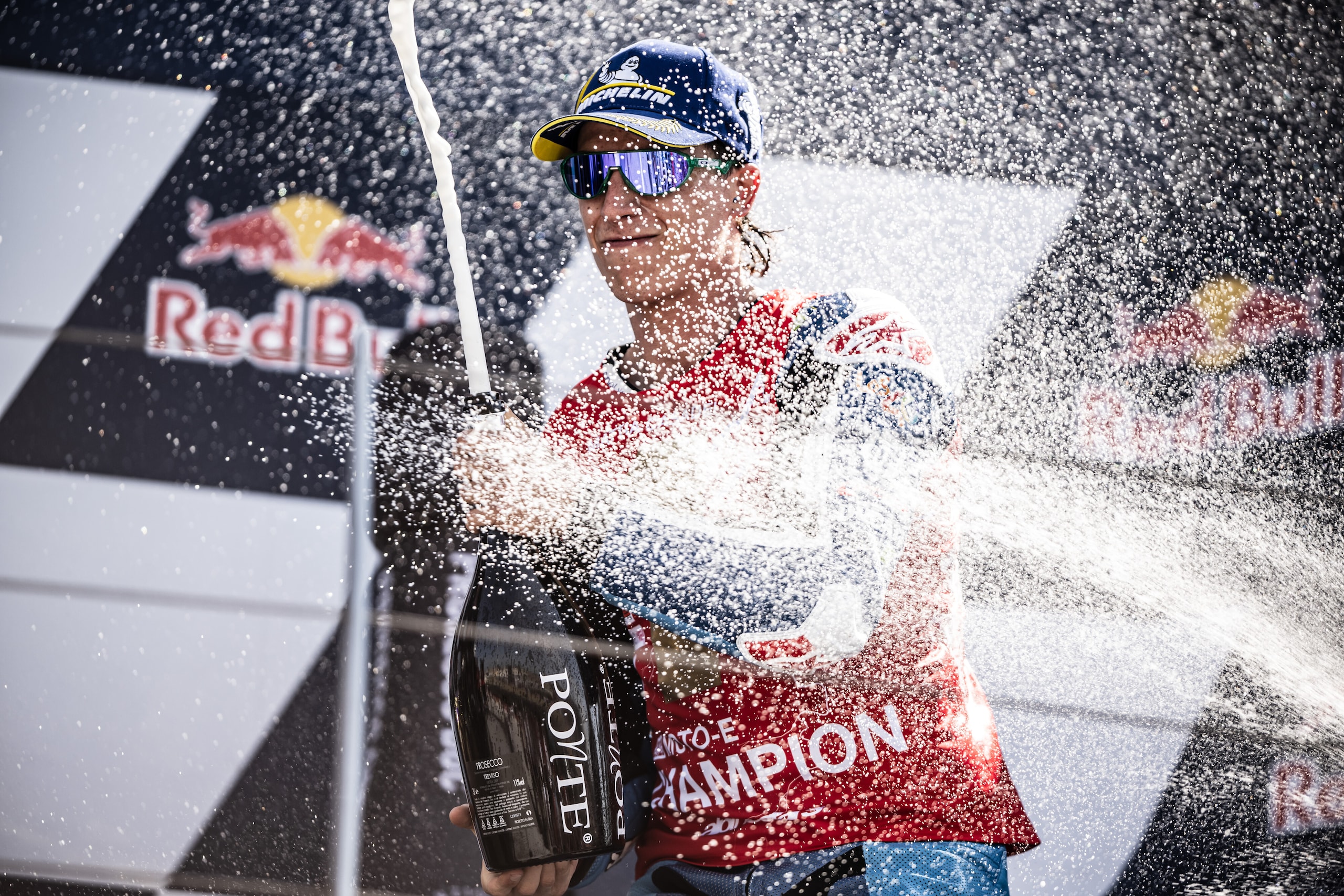 MotoE: Mattia Casadei, le foto della festa iridata a Misano