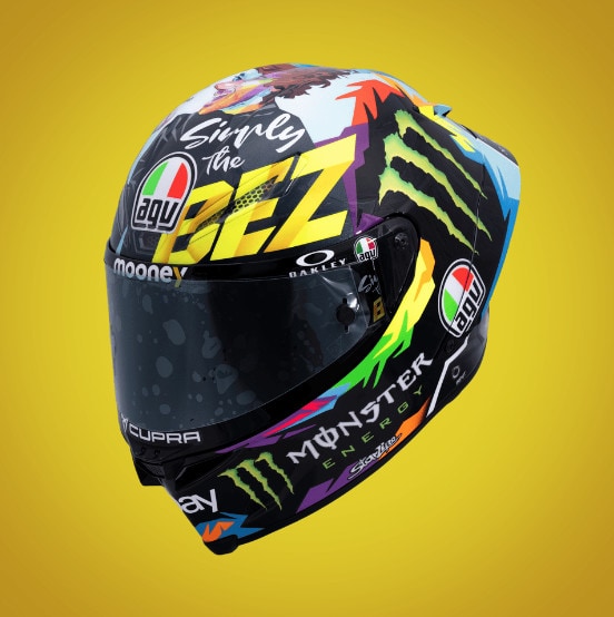 Bezzecchi, il casco celebrativo per il GP di San Marino