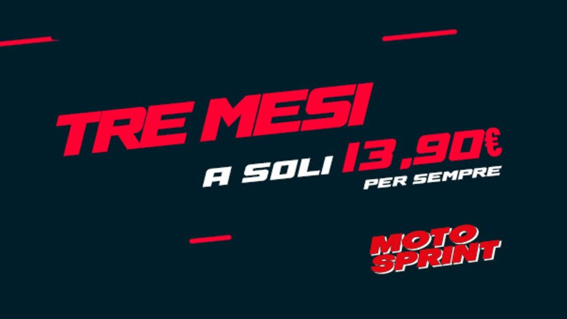 Motosprint, promo esclusiva: l'abbonamento trimestrale a soli 13,90€!