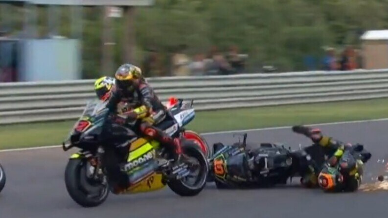 MotoGP India, Marini tampona Bezzecchi: disastro VR46 al via