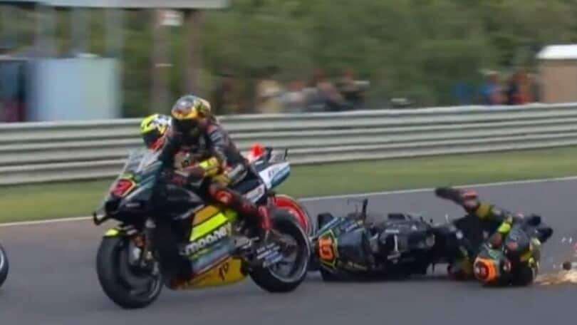 MotoGP India, Marini tampona Bezzecchi: disastro VR46 al via
