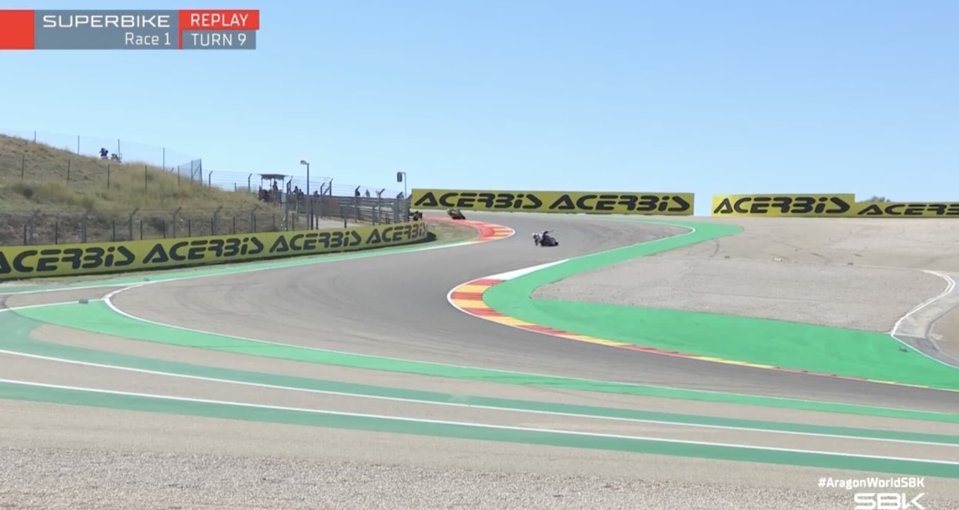 SBK Aragon: la sequenza della caduta di Alvaro Bautista in Gara 1