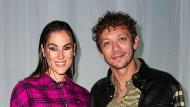 Valentino Rossi e Francesca Sofia Novello alla Milano Fashion Week