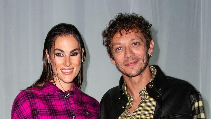Valentino Rossi e Francesca Sofia Novello alla Milano Fashion Week