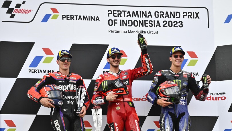 MotoGP Indonesia: le parole del podio di Mandalika