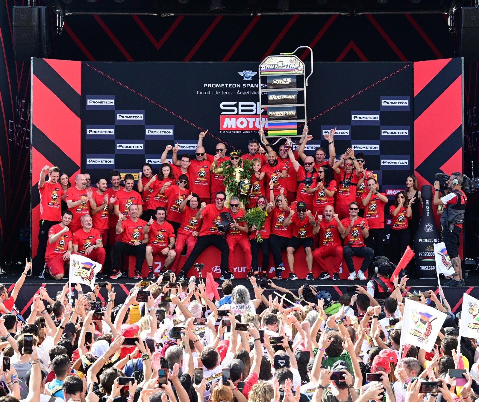 SBK, Alvaro Bautista campione del Mondo: le foto della festa