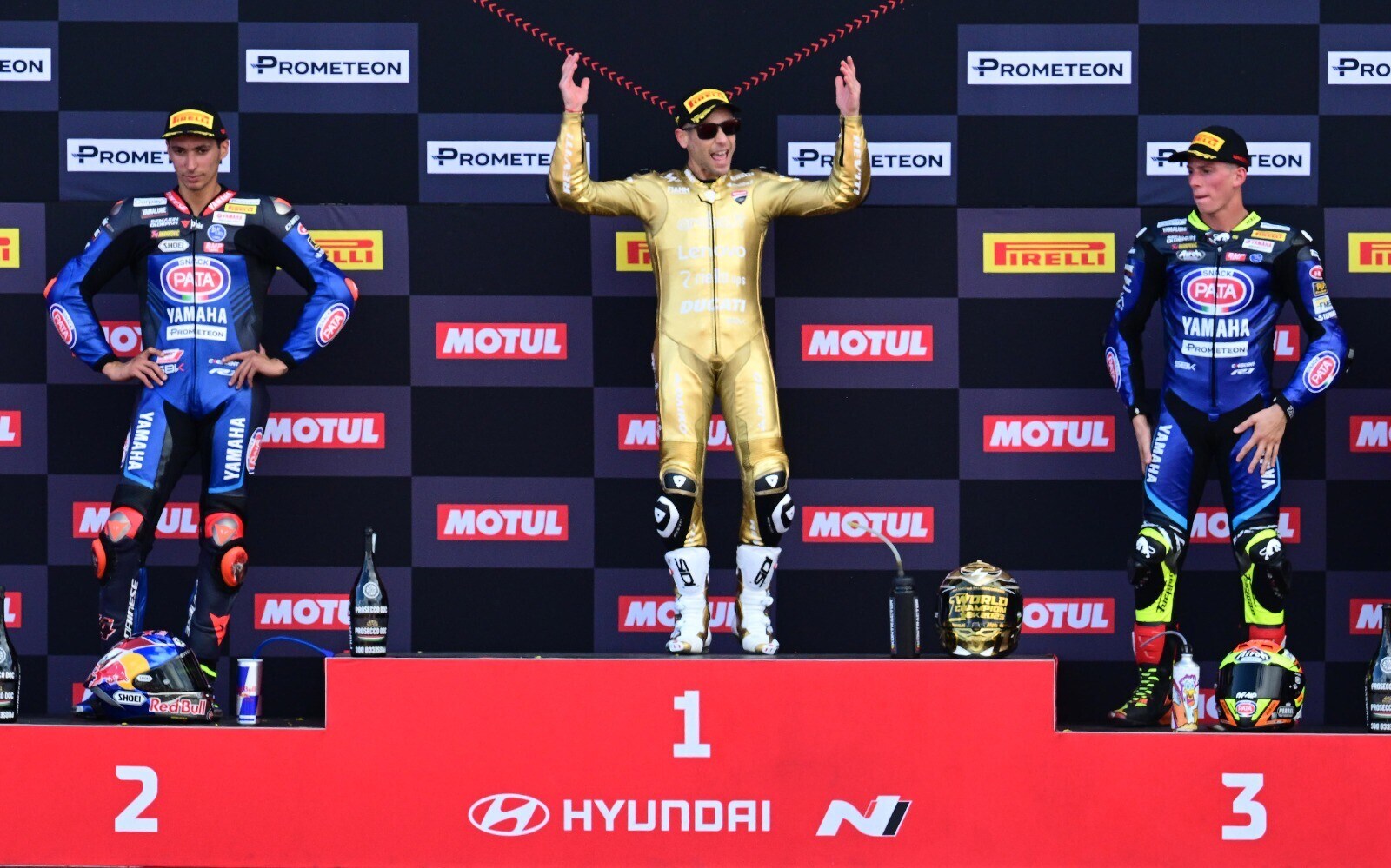 SBK, Alvaro Bautista campione del Mondo: le foto della festa