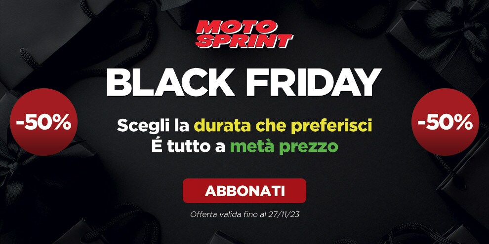 Black Friday Motosprint: ecco il codice per lo sconto del 50%