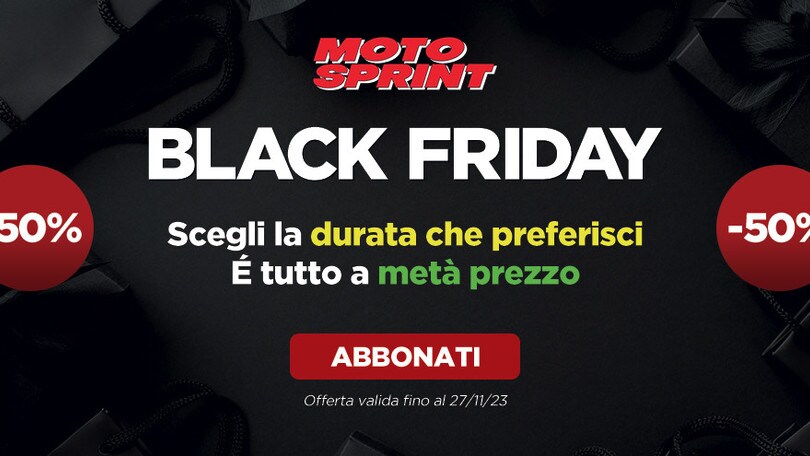 Black Friday Motosprint: ecco il codice per lo sconto del 50%