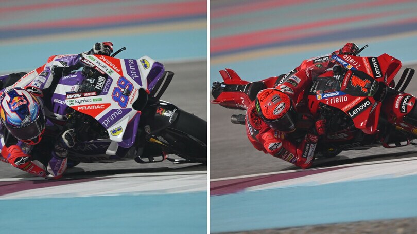 GP Qatar, venerdì in parità: marcatura a uomo tra Martin e Bagnaia