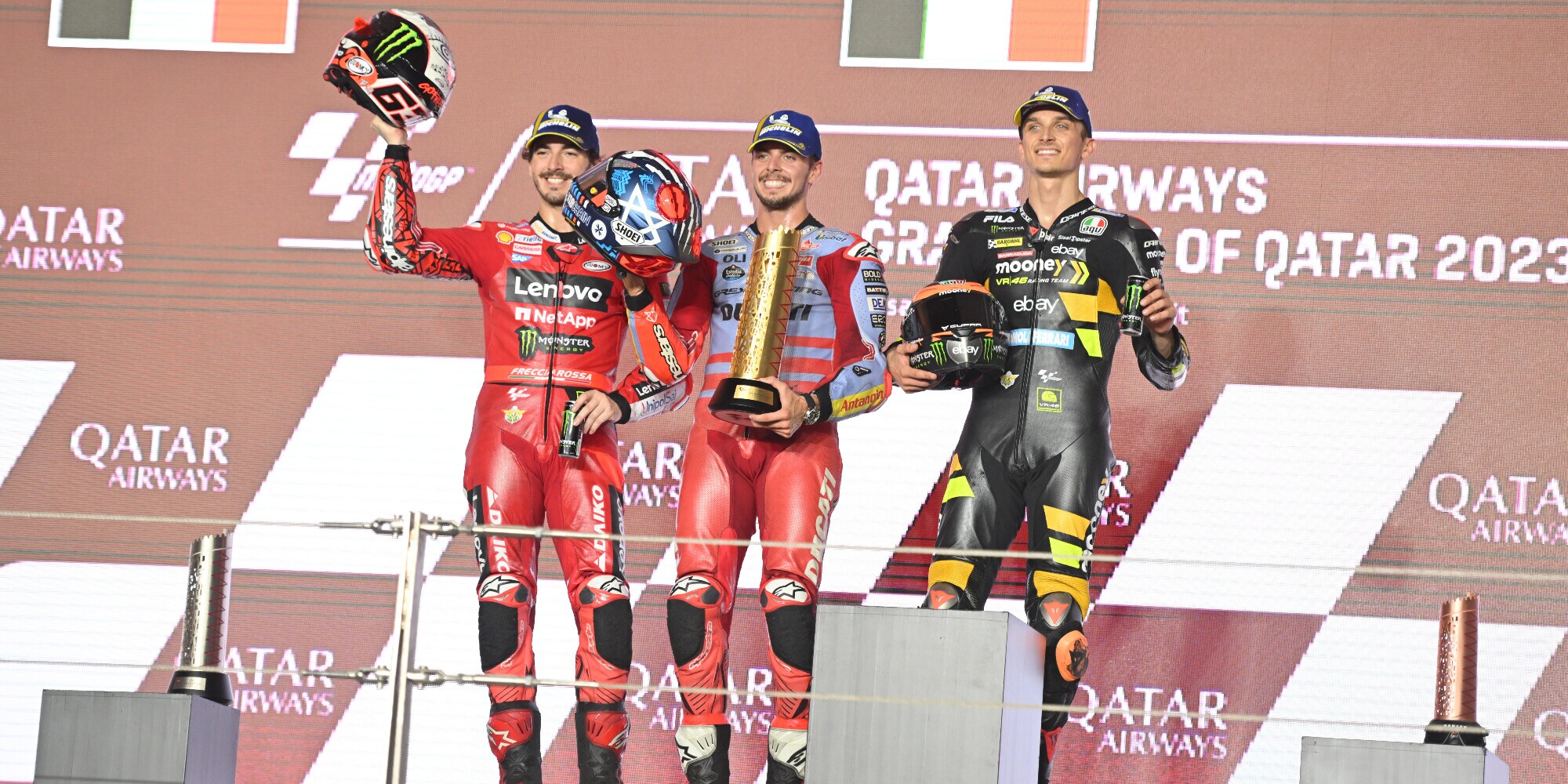 MotoGP: tripletta italiana in Qatar, ma non è la prima volta
