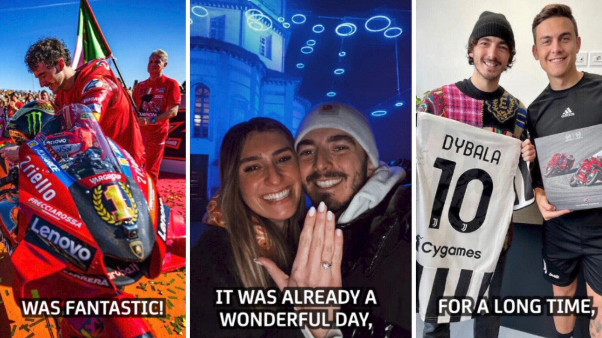 Bagnaia racconta i suoi amori: Juventus, Domizia e la MotoGP