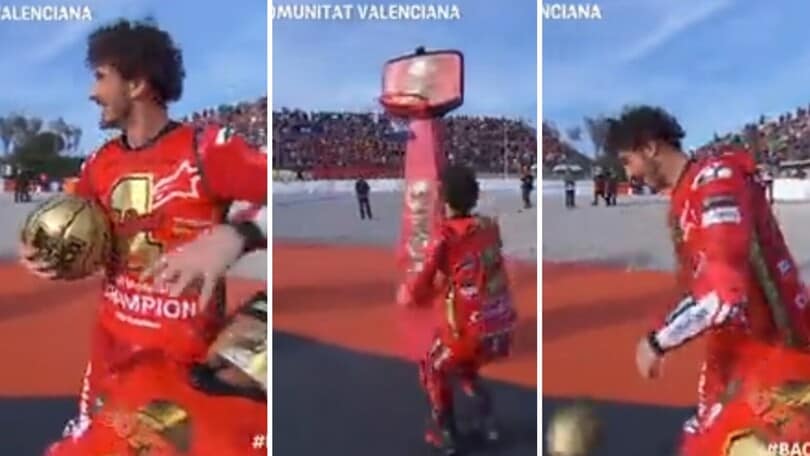 MotoGP, Bagnaia campione del Mondo: festa in stile NBA