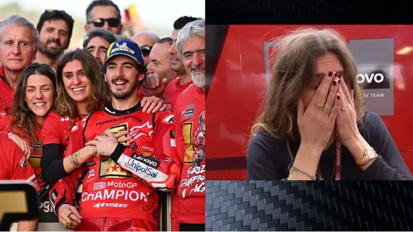 Bagnaia campione del mondo: le lacrime della fidanzata