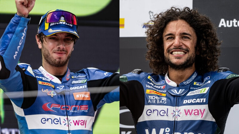 Vincenti in MotoE senza sella 2024: Spinelli e Mantovani "a piedi"
