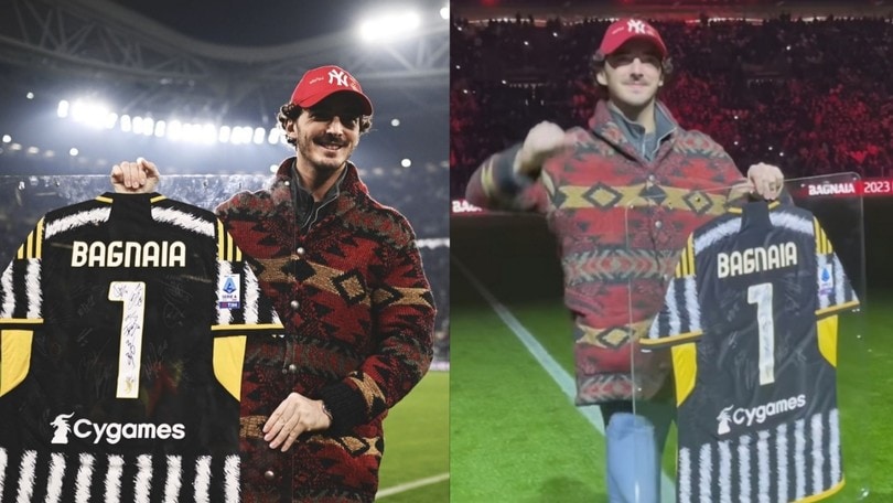 MotoGP, Pecco Bagnaia: l'ovazione prima di Juve-Napoli