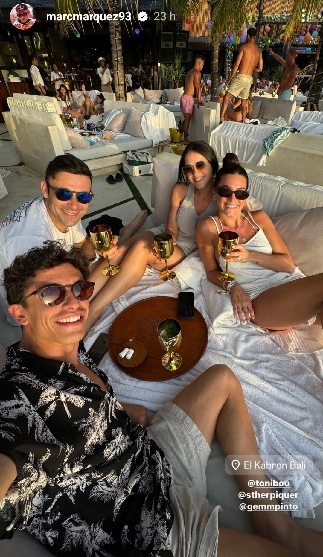 MotoGP: Marc Marquez, vacanze d'amore con Gemma Pinto